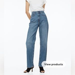 H&M 90’s straight ultra high rise baggy jeans